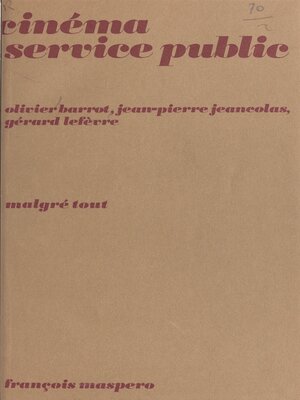 cover image of Cinéma, service public